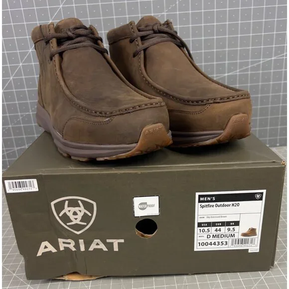 Ariat Men’s Spitfire Outdoor Waterproof Boots Sz. 10.5 US New Leather~~~ - Picture 1 of 2
